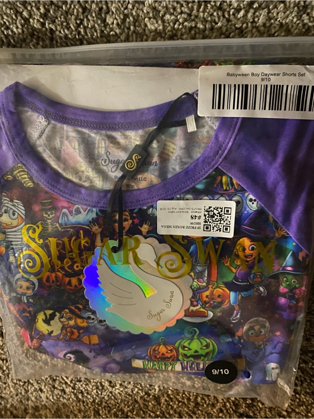 Sugar Swan 9/10 babyween bamboo daywear short set NWT